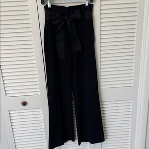 CAbi Black Wide Leg Pants with Bow Detail
